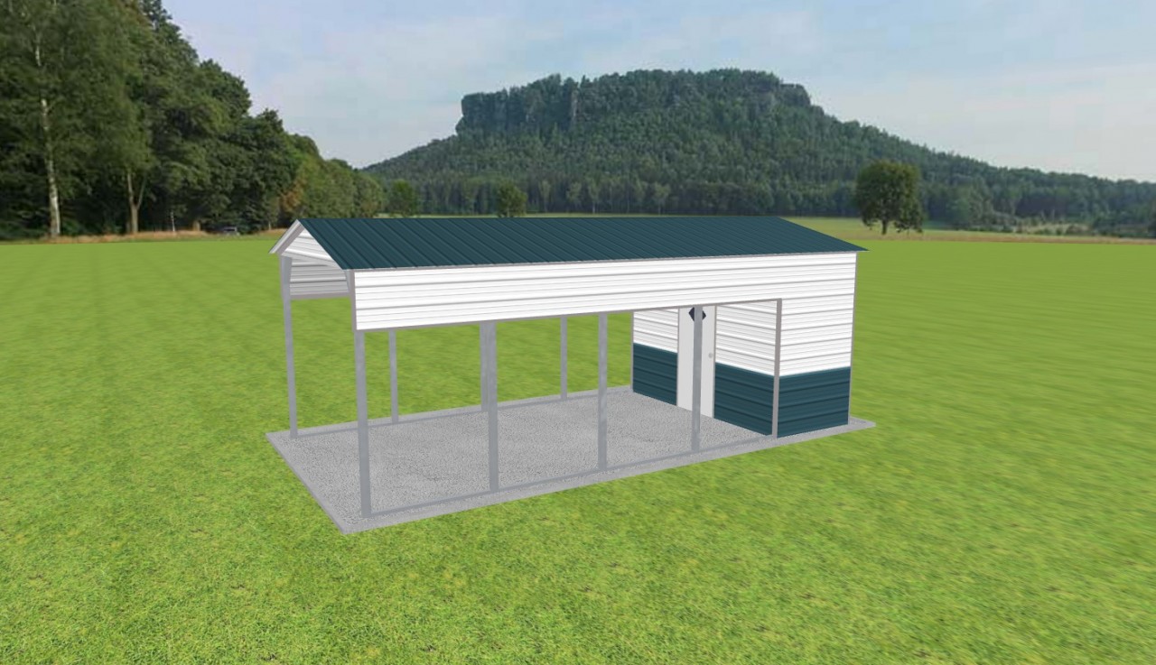 Residential Steel Carport 12 x 25 x 9, 12' x 25' x 9' metal carport