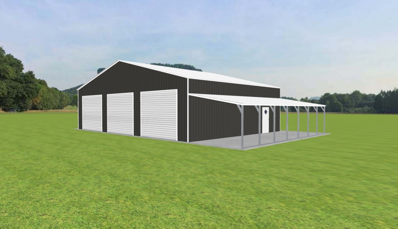 Garage with Lean To 48 x 35 x 12 — photo 1