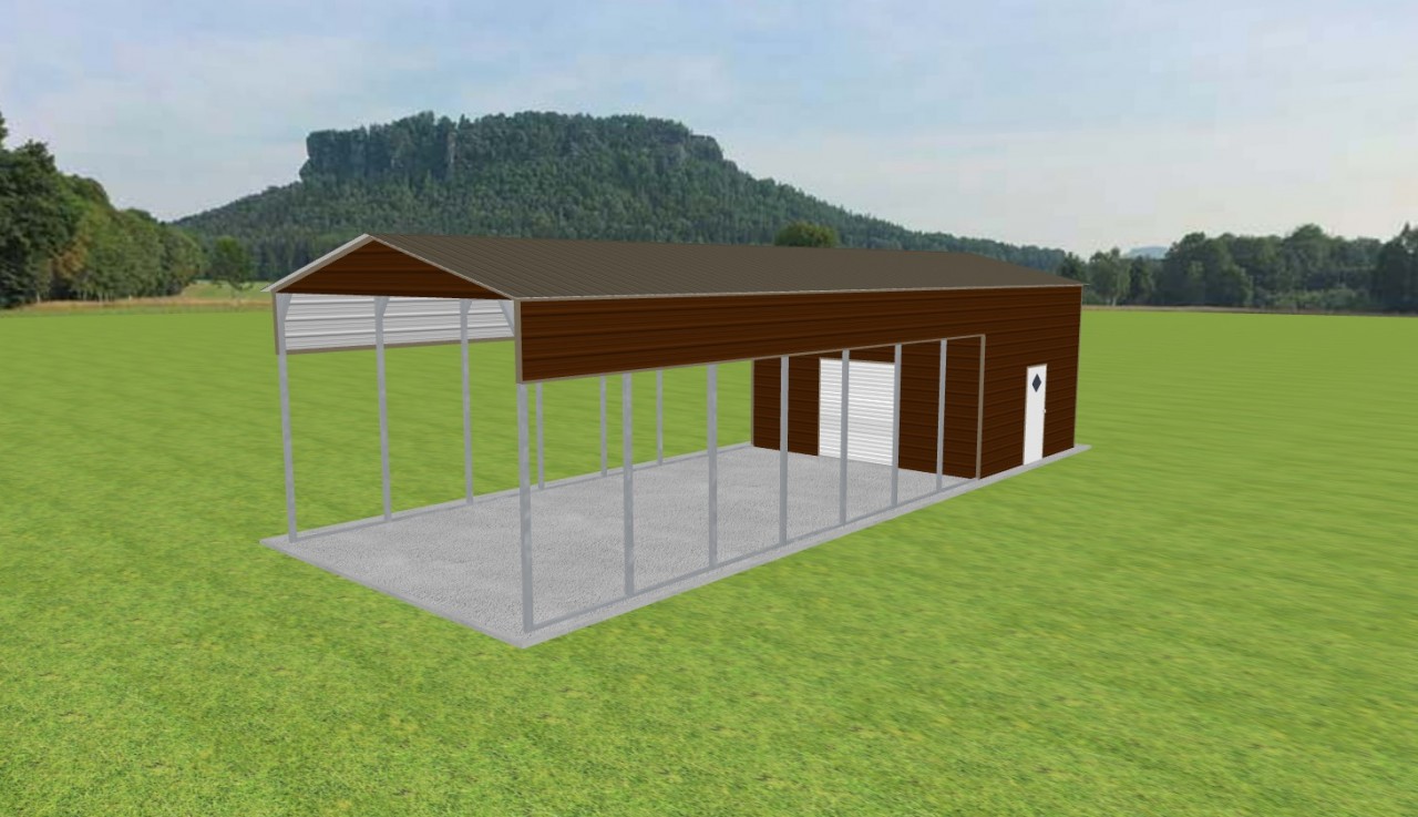 Carport with Storage 18 x 50 x 12 — photo 1