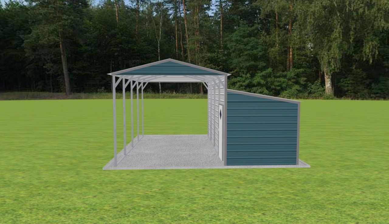 Carport with Storage 12 x 20 x 10 — photo 1