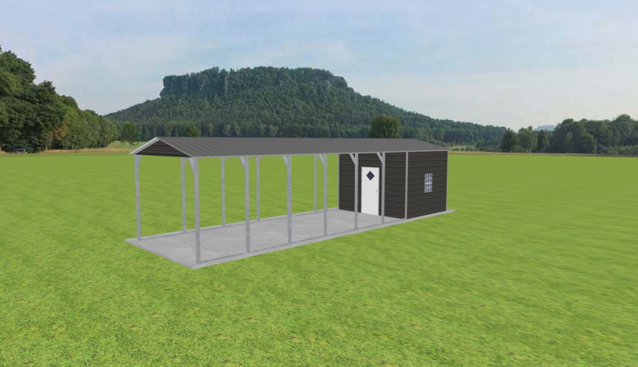 Carport with Storage 12 x 40 x 9 — photo 1