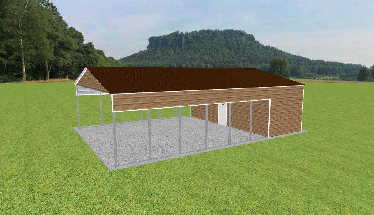 Carport with Storage 28 x 40 x 10 — photo 1