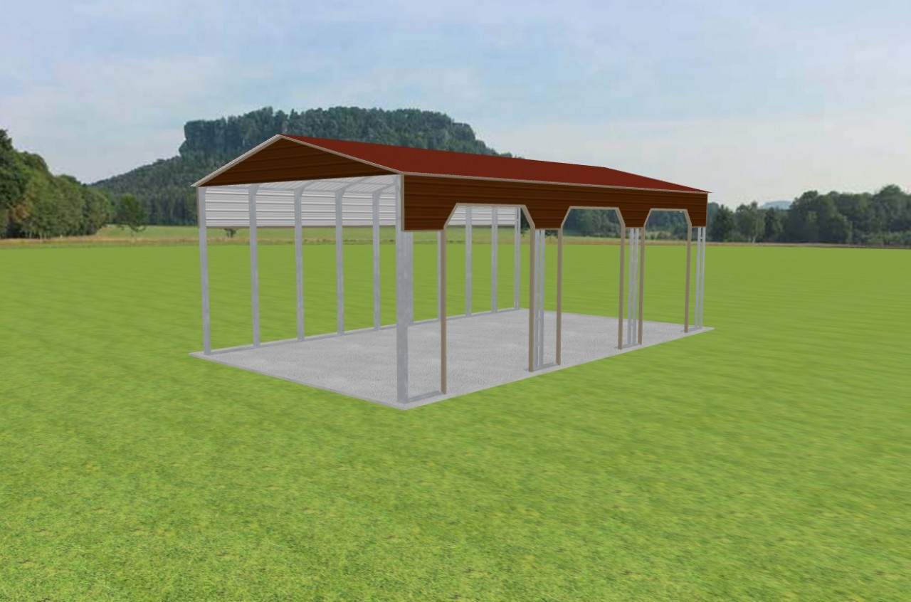 3 Car Carport 26 x 45 x 15 — photo 1