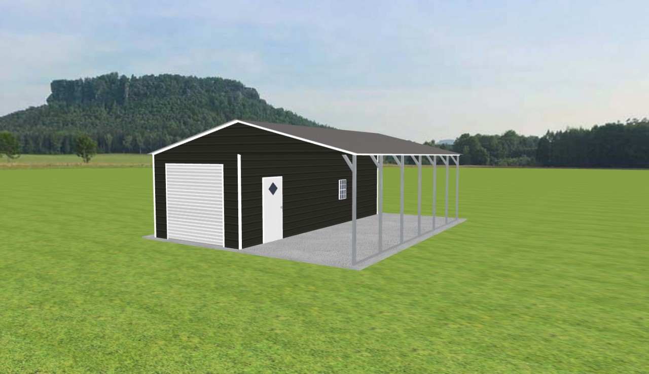 Carport with Storage 24 x 30 x 9 — photo 1