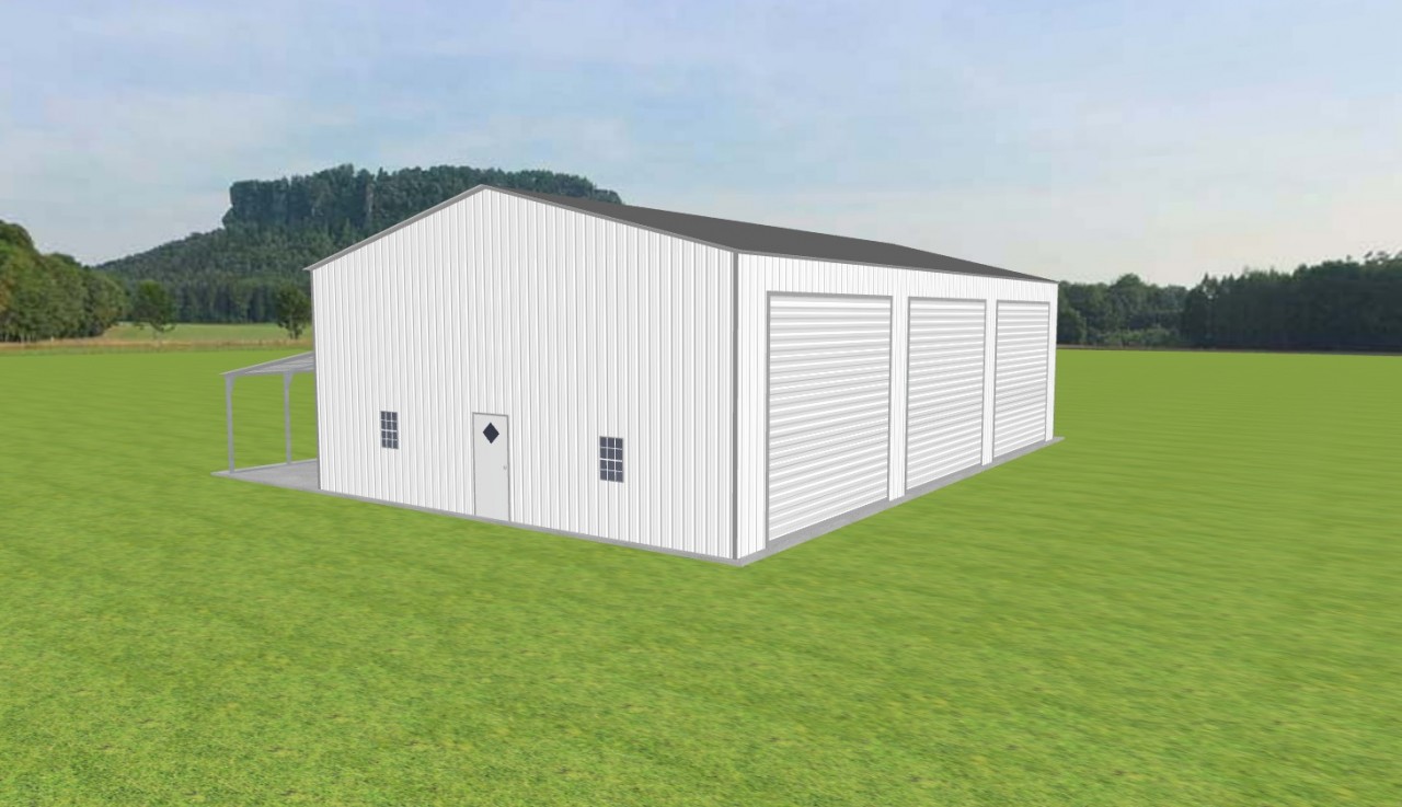 Garage with Lean To 36 x 60 x 16 — photo 1