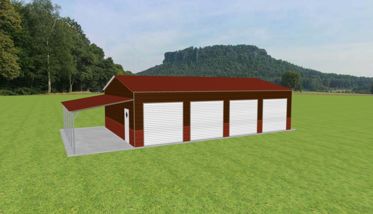 Garage with Lean To 26 x 40 x 10 — photo 1