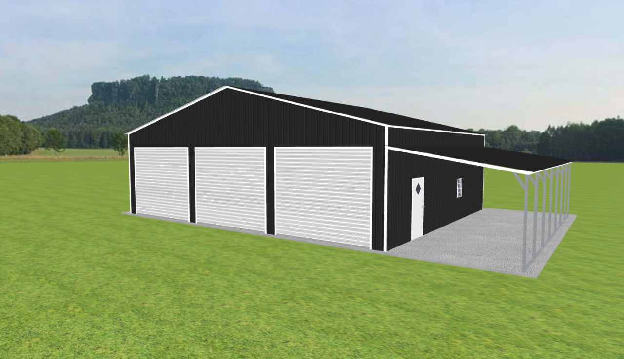 Garage with Lean To 42 x 35 x 12 — photo 1
