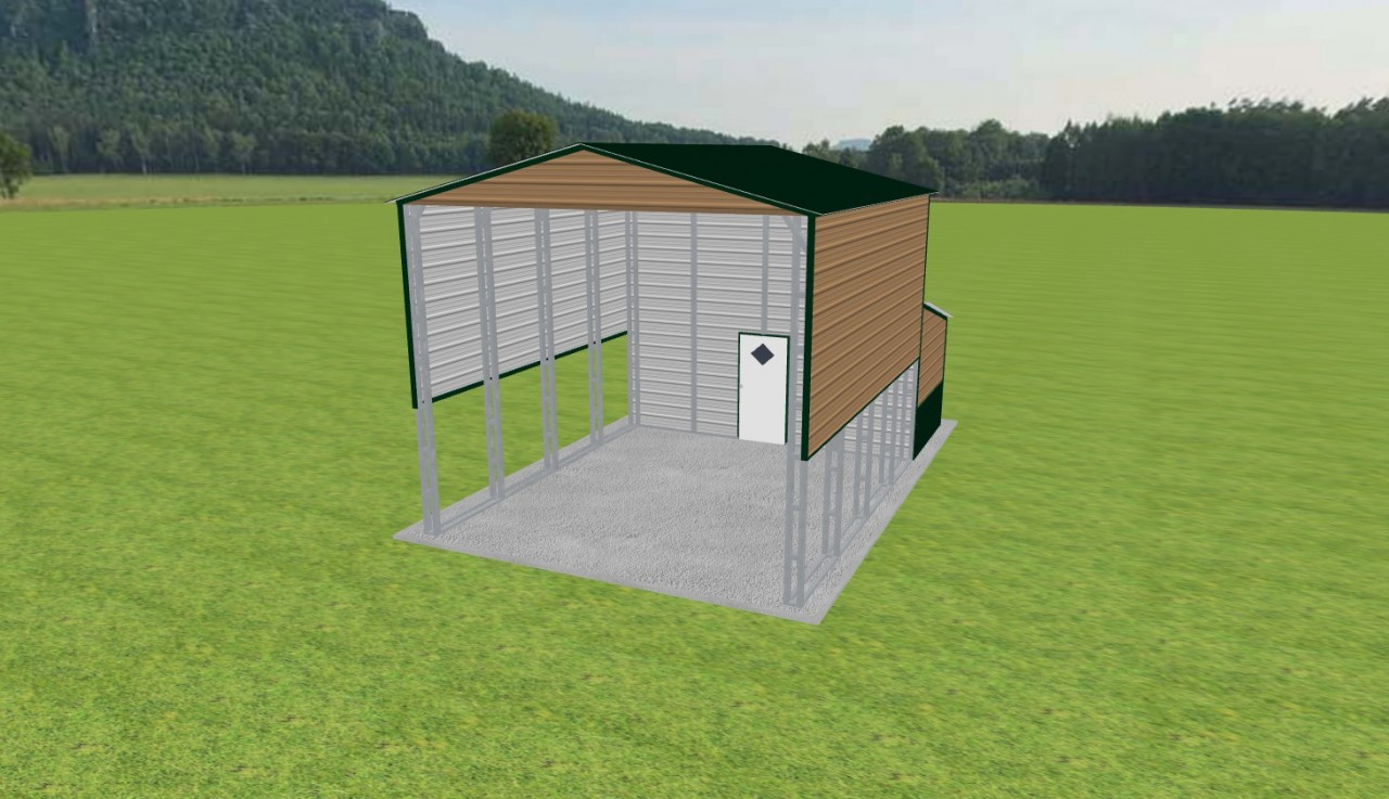 Carport with Storage 18 x 20 x 15 — photo 1