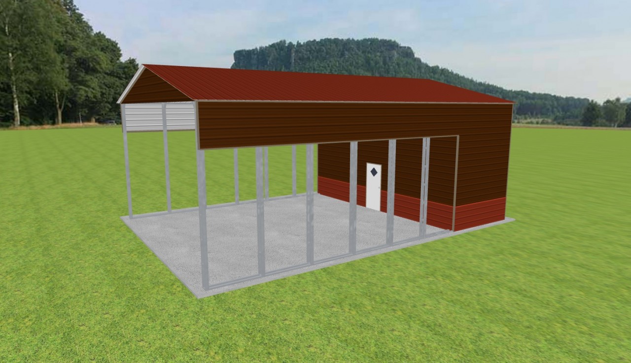Carport with Storage 28 x 40 x 15 — photo 1