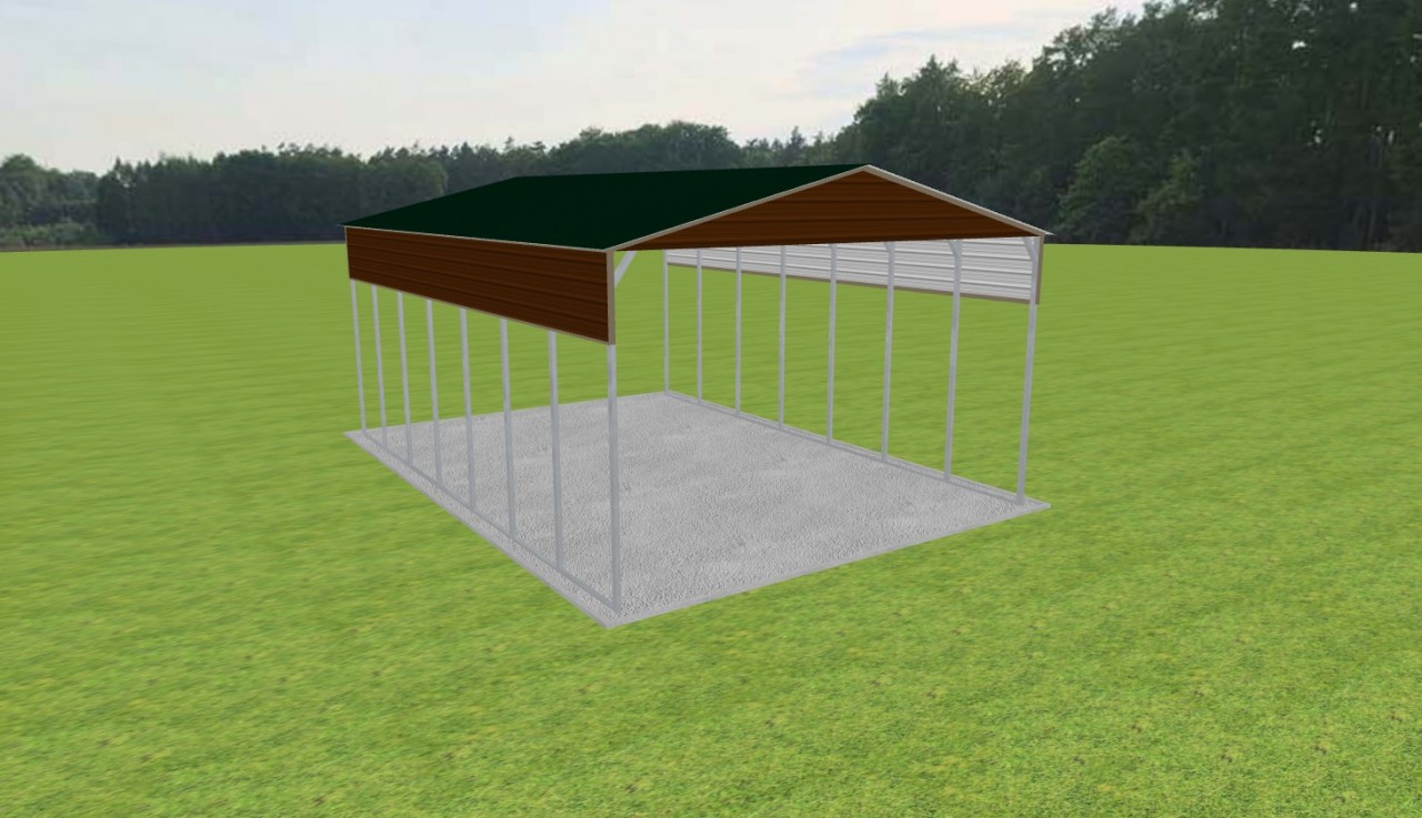 2 Car Carport 24 x 35 x 14 — photo 1