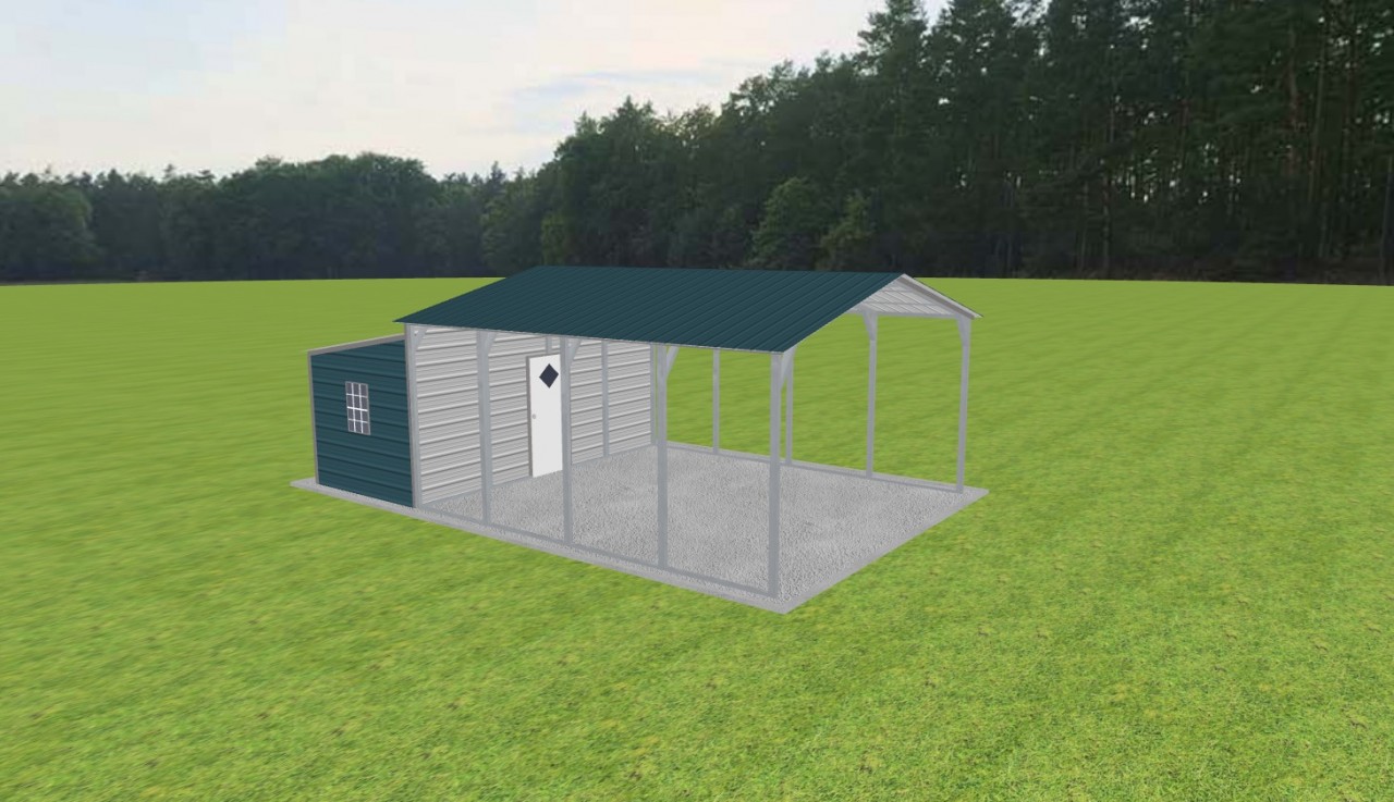 Carport with Storage 18 x 20 x 9 — photo 1