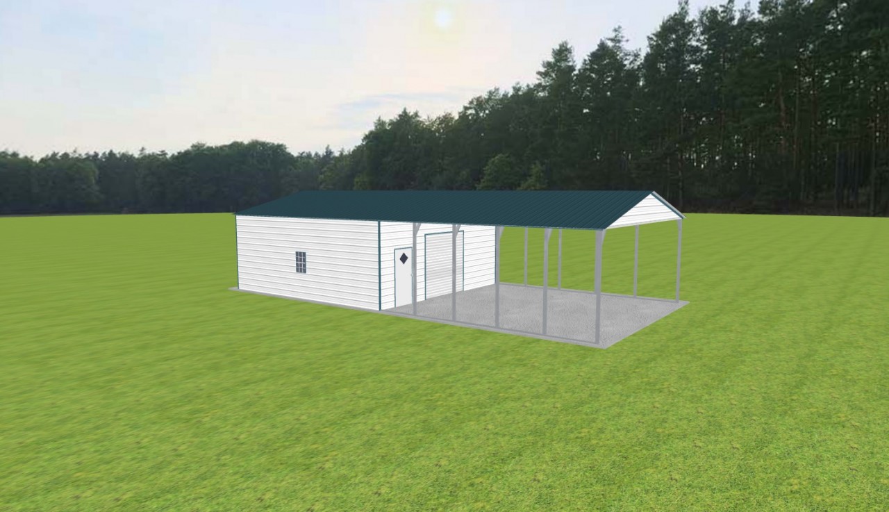 Carport with Storage 24 x 50 x 10 — photo 1