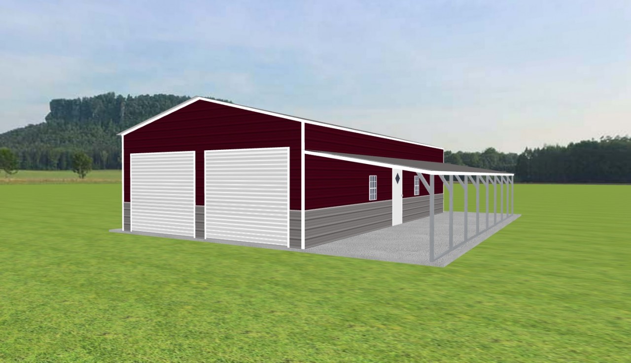 Garage with Lean To 22 x 40 x 10 — photo 1
