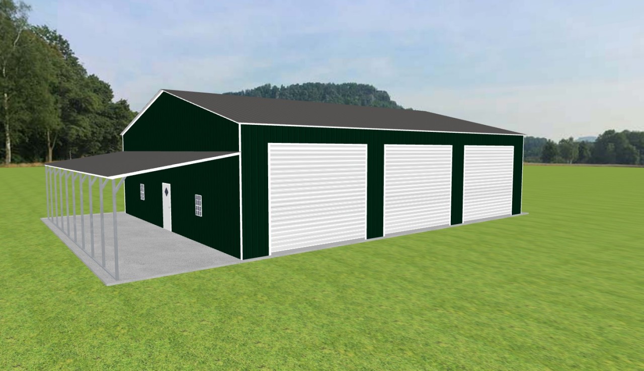Garage with Lean To 44 x 55 x 14 — photo 1