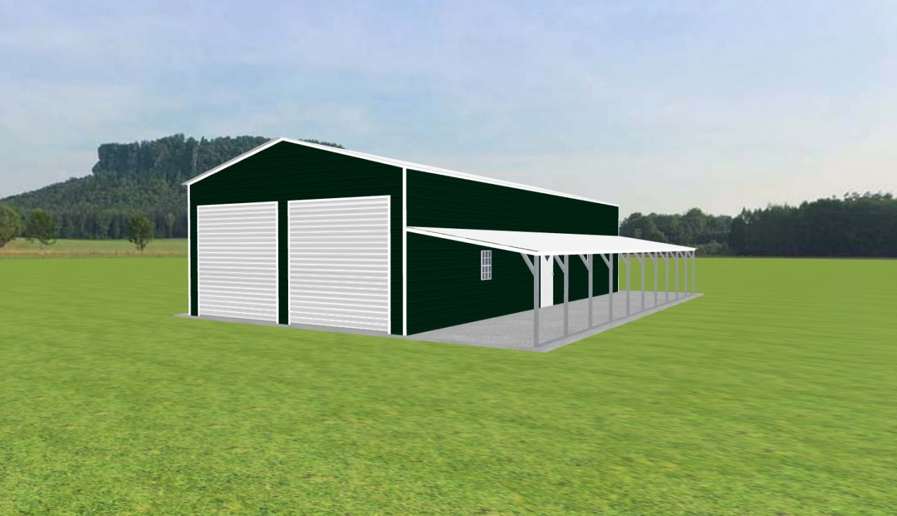 Garage with Lean To 24 x 50 x 12 — photo 1