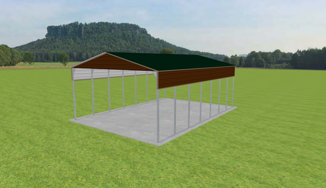 2 Car Carport 24 x 35 x 12 — photo 1