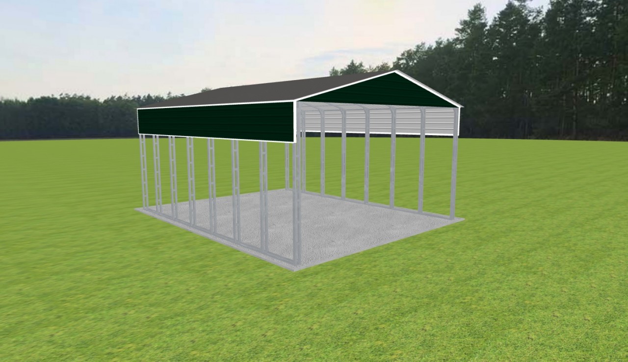 3 Car Carport 28 x 35 x 15 — photo 1