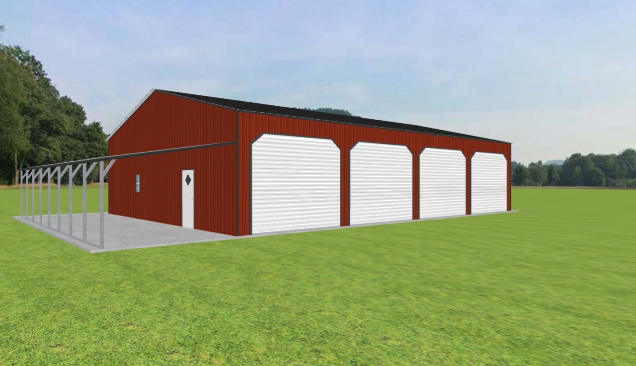 Garage with Lean To 40 x 55 x 12 — photo 1