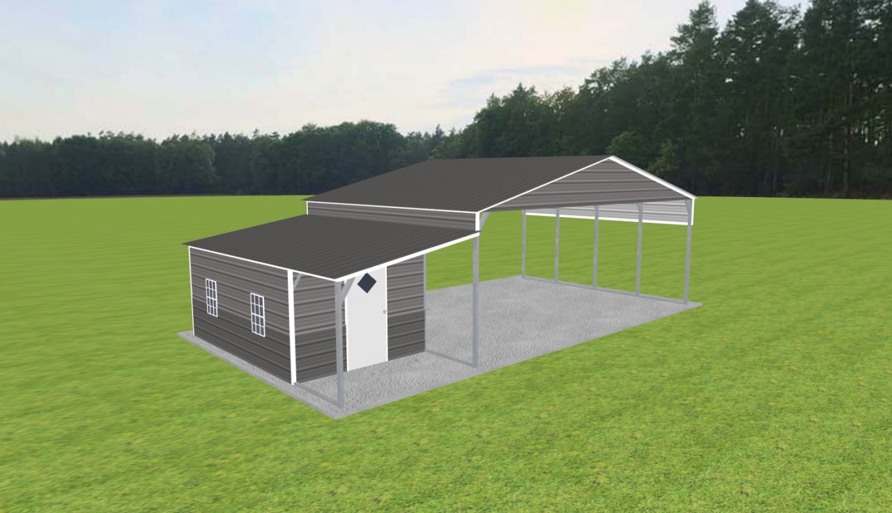 Carport with Storage 28 x 20 x 10 — photo 1