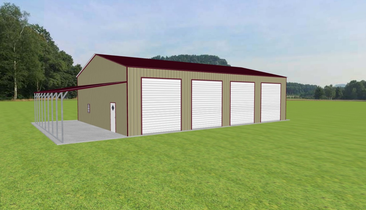 Garage with Lean To 38 x 55 x 14 — photo 1