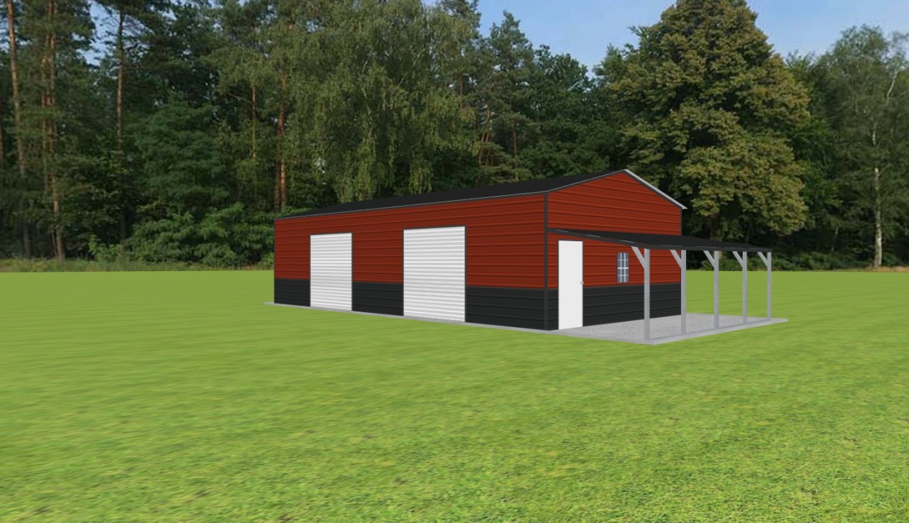 Garage with Lean To 20 x 40 x 10 — photo 1
