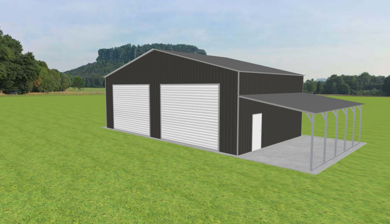 Garage with Lean To 44 x 25 x 14 — photo 1