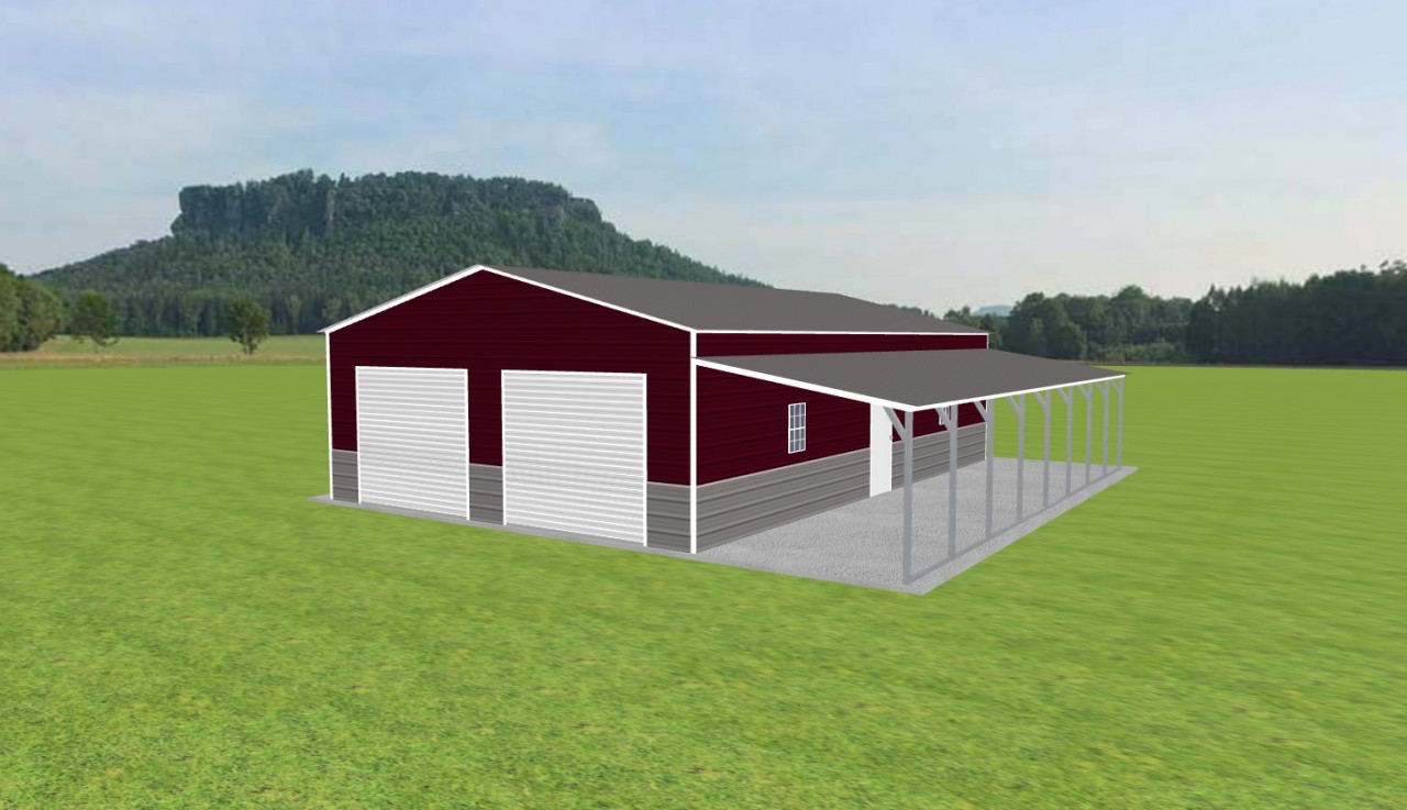 Garage with Lean To 26 x 40 x 10 — photo 1