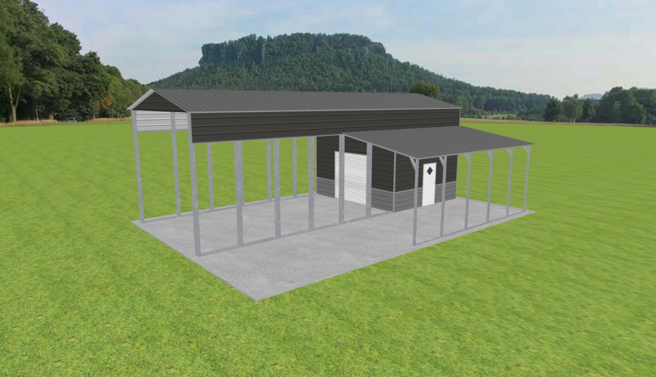 Carport with Storage 18 x 45 x 15 — photo 1