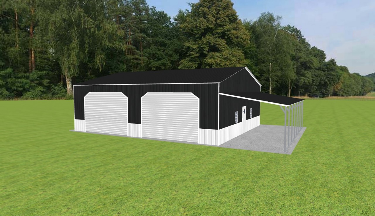 Garage with Lean To 34 x 40 x 12 — photo 1