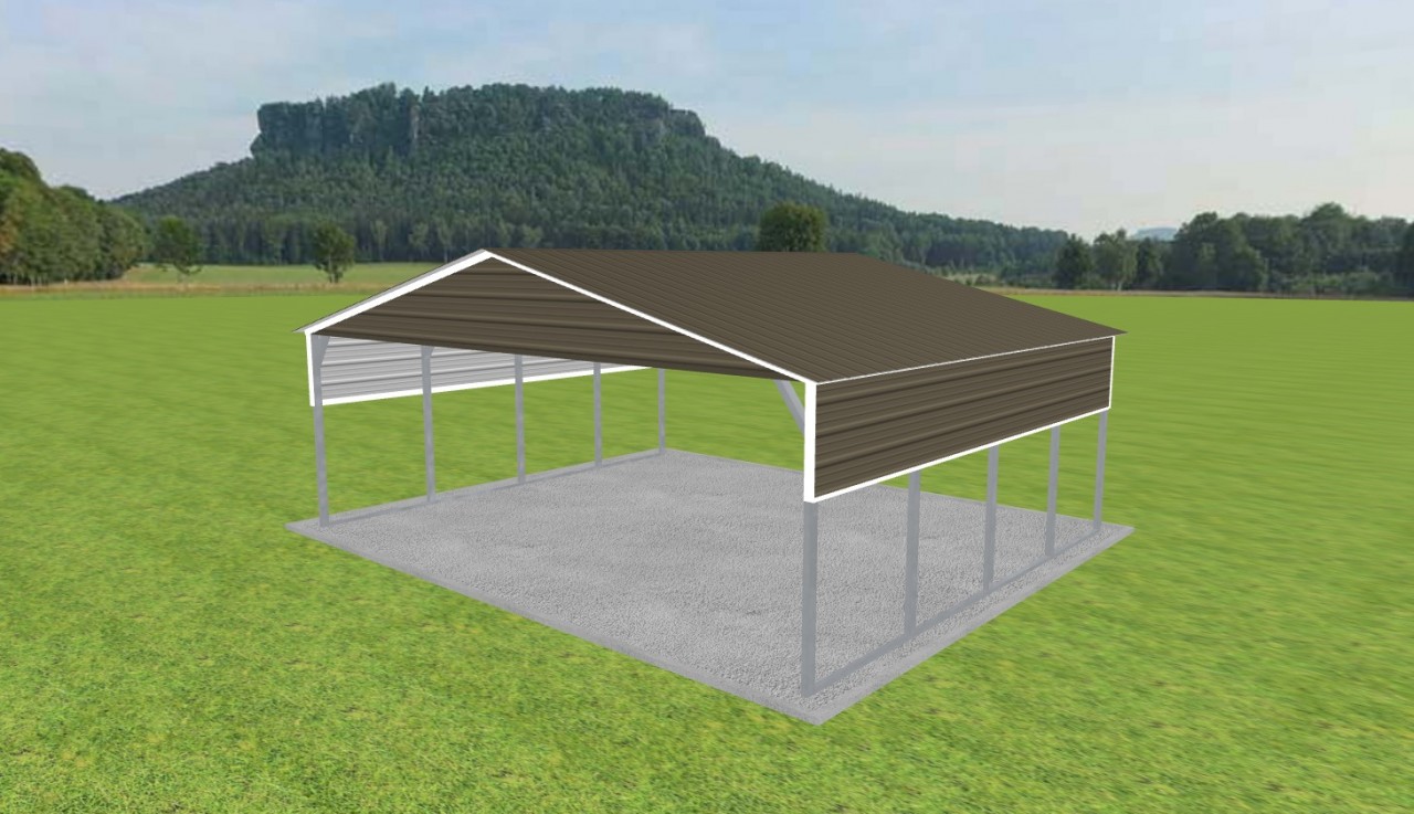 2 Car Carport 24 x 20 x 8 — photo 1