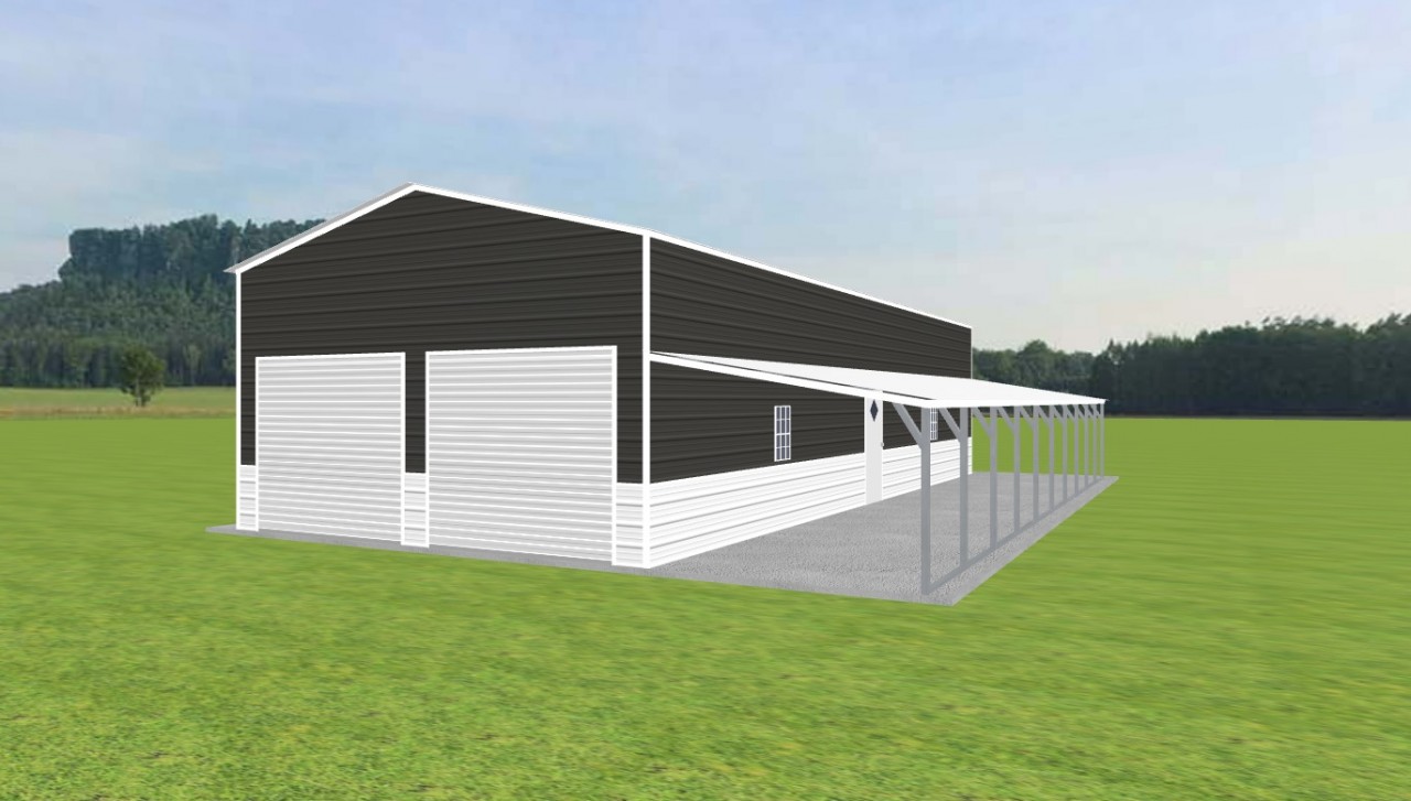 Garage with Lean To 22 x 50 x 12 — photo 1