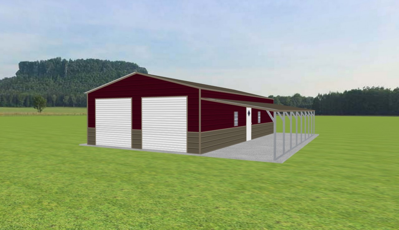 Garage with Lean To 22 x 40 x 9 — photo 1