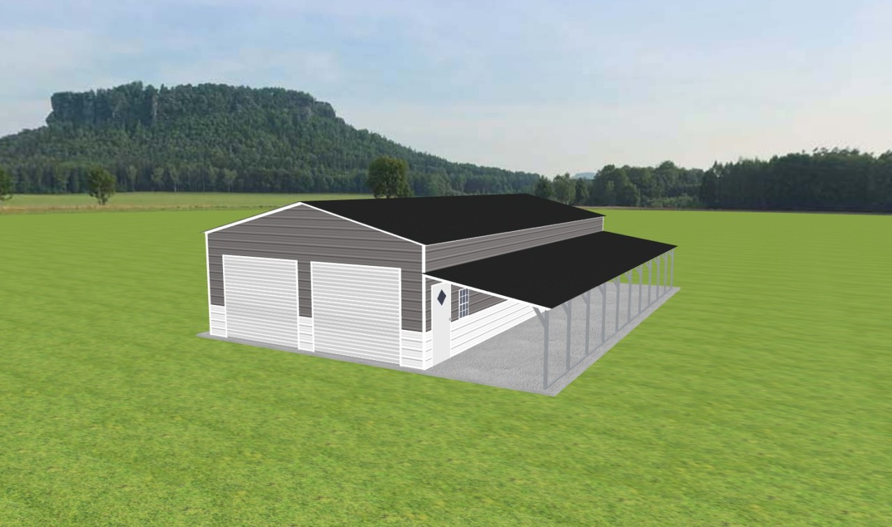 Garage with Lean To 24 x 50 x 10 — photo 1