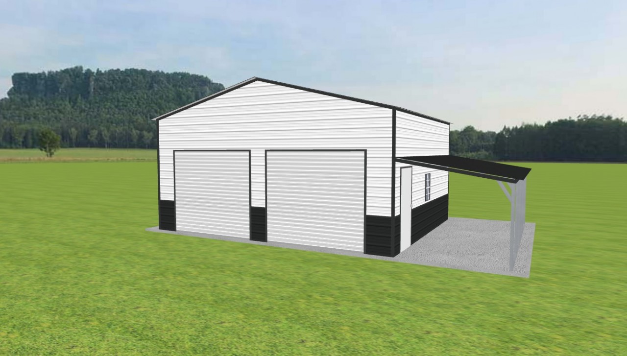 Garage with Lean To 24 x 20 x 11 — photo 1
