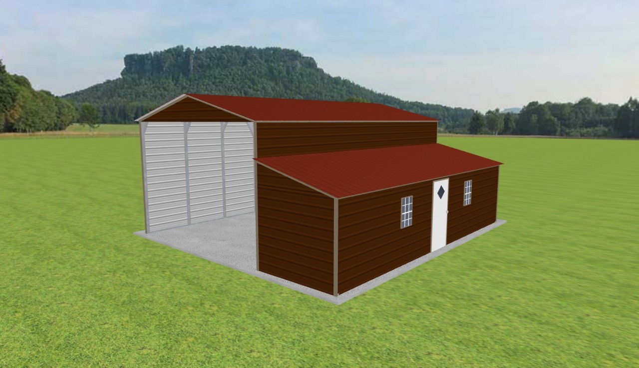 Carport with Storage 18 x 30 x 12 — photo 1