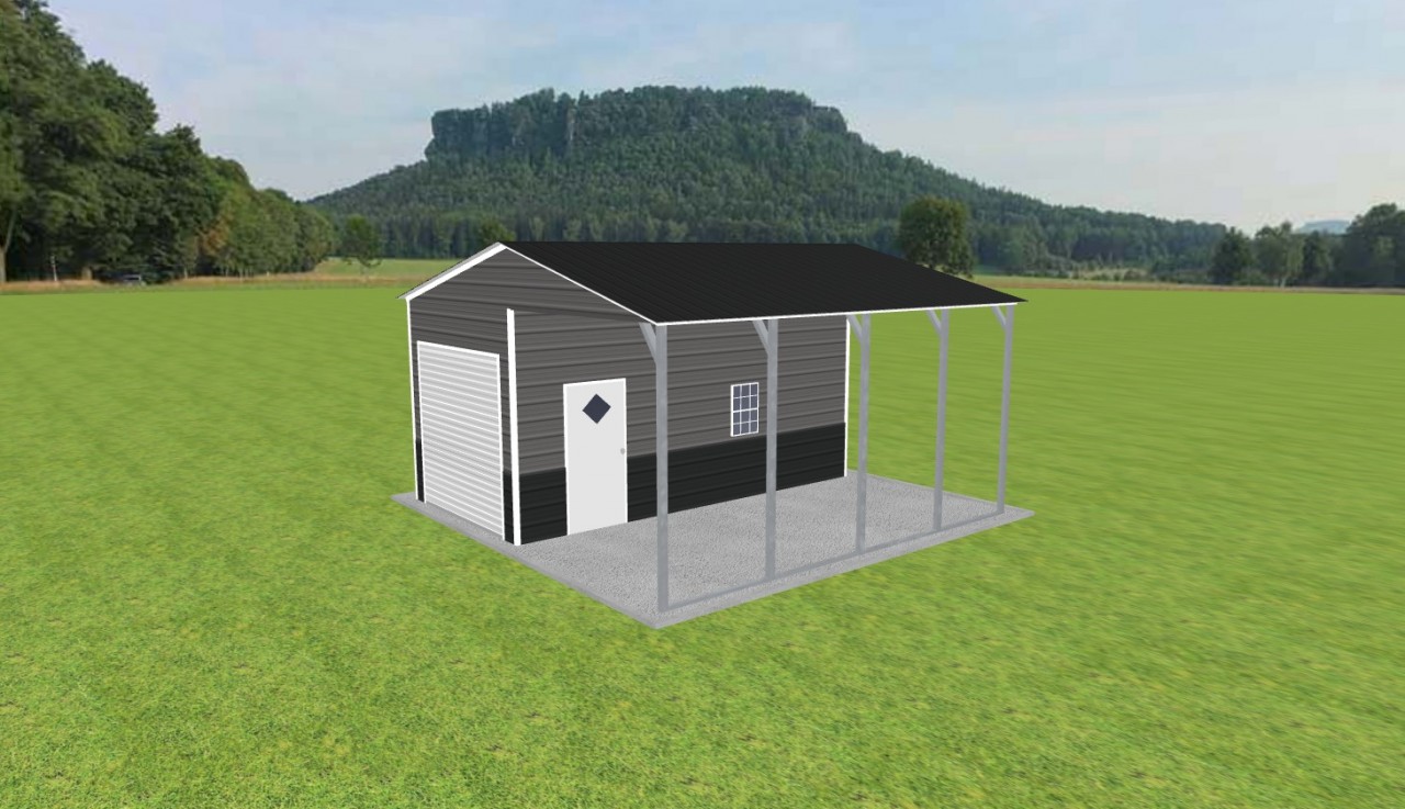Carport with Storage 20 x 20 x 10 — photo 1