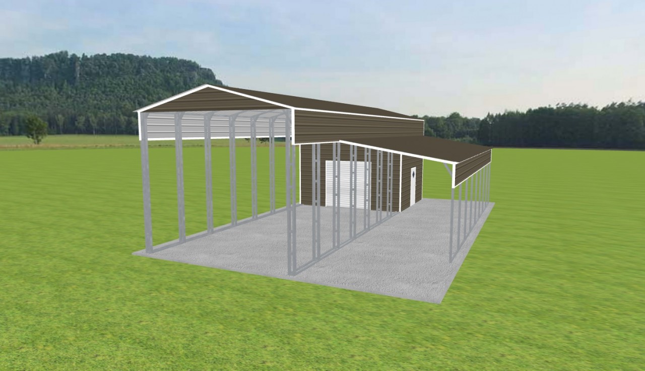 Carport with Storage 18 x 50 x 15 — photo 1