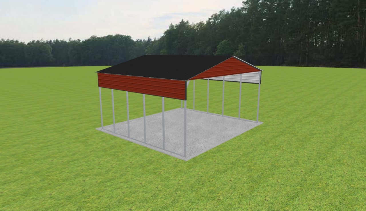 3 Car Carport 28 x 25 x 13 — photo 1