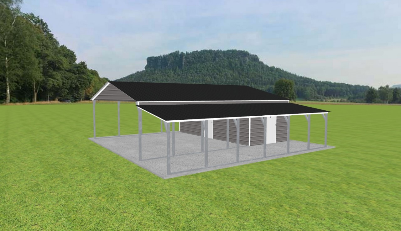 Carport with Storage 24 x 30 x 8 — photo 1